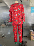 Christmas Printed Parent-Child Long Sleeve Pajama Set GSGS-0527#