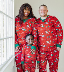 Christmas Printed Parent-Child Long Sleeve Pajama Set GSGS-0527#