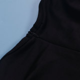 Solid Color Long Sleeve Big Split Maxi Dress NY-10662
