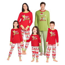 Christmas Cartoon Print Family Matching Sets Sleepwear Suits YLDF-210821