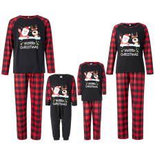 Christmas Plaid Print Pajamas Plaid Home Family Suit YLDF-932