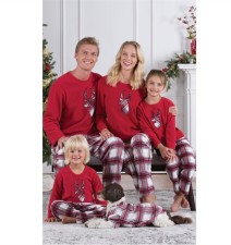 Christmas Moose Print Striped Plaid Parent Set YLDF-201002