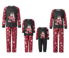 Christmas Print Plaid Family Matching Pajama Set YLDF-459