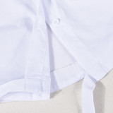 Fashion Hollow Out Slim Bandage Shirt GNZD-7645TR