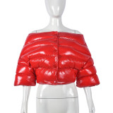 One Shoulder Warm Short Cotton Jacket GNZD-9655TD