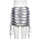Sexy Glossy Filled Cotton Bandage Skirt GNZD-9621DD