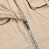 Wrap Chest Zipper Backless Mini Dress GNZD-9632DD
