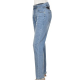 Fashion Hollow Out High Waist Jeans GNZD-ZN6234