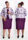 Plus Size Print Coat And Short Sleeve Dress Two Piece Set  GJXI-JX502