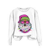 Colorful Christmas Print Round Sweatshirt GXJL-00008