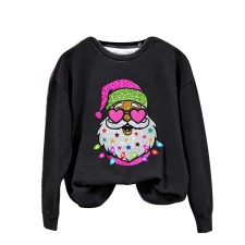 Colorful Christmas Print Round Sweatshirt GXJL-00008