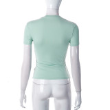 Short Sleeve Sim Solid T Shirt GSZM-M23TP001