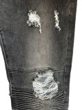 Fashion Holes Tight Pencil Jeans CH-88002