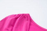 Sexy Deep V Neck Pleated Solid Maxi Dress BLG-D3512947A