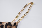 Leopard Print Backless Chain Tie Up Maxi Dress BLG-D1C7287A