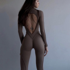 Sexy Backless Zipper Jumpsuit BLG-P1B7184A