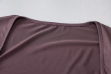 V Neck Long Sleeve Pleated Midi Dress BLG-D175937K