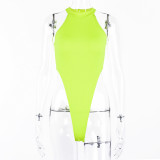 Sleeveless Solid Color Bodysuit BLG-P930741A