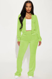 Casual Solid Color Hooded Two Piece Pants Set YD-8795