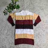 Casual Knit Stripe Sweater Coat CY-8006