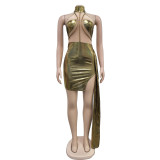 Sexy Sleeveless Patchwork Mini Dress BY-6358