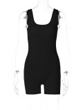 Solid Color U Neck Sport Romper BLG-P2C11423A