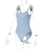 Solid Color Sling Bodysuit BLG-P155096K