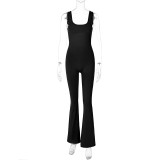 Backless Sleeveless Solid Jumpsuit BLG-P3211574A