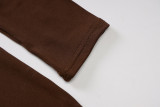 Solid Color Backless Long Sleeve Maxi Dress BLG-D0B3970A