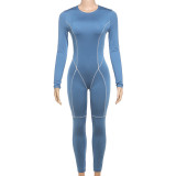 Casual Sport Long Sleeve Tight Jumpsuit XEF-40201