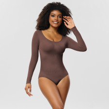 Long Sleeve Solid Color Bodysuit GMDI-32739
