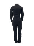 Fashion Cardigan Sweatshirt Stacked Pants 2 Piece Set MTY-6901