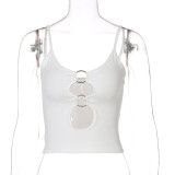 Casual Hollow Out Sling Top BLG-T155178A