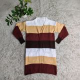 Stripe Color Blocking Cardigan Sweater Coat GYSF-8006