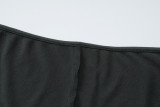 Solid Slim Sling Jumpsuit Long Sleeve Shawls Suit BLG-S3813694A