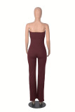 Sexy Tube Tops Solid Color Jumpsuit MZ-2833