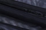 Single Shoulder Long Sleeve Mesh Bodysuit BLG-P910644Z