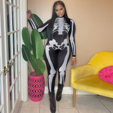 Halloween Skeletons Printed Jumpsuit BLG-P3813851