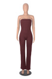 Sexy Tube Tops Solid Color Jumpsuit MZ-2833