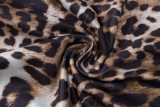 Leopard Print Single Shoulder Two Piece Skirt Set BLG-S3B14925A