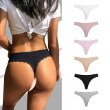 Solid Color Sexy Ice Silk Sports Thong GYWU-T816