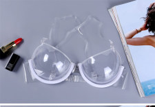 Invisible Straps Plastic PU Bra Sexy Erotic Lingerie GYWU-728