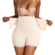 Plus Size High Waist Postpartum Girdle Buttoned Tummy Tuck Pants GYWU-1647