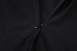 Solid Color Zipper Long Sleeve Romper BLG-P3C15167K