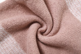 Color Block Long Sleeve Knit 2 Piece Pants Set XEF-39996