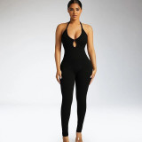 Sexy Backless Sling Solid Jumpsuit XEF-39457