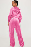 Fashion Rib Splicing Hoodies Two Piece Pants Set YD-8798