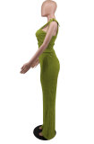 Sleeveless Tie Up Solid Color Jumpsuit XHXF-8669