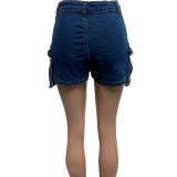 Fashion Multi-pocket Slim Denim Skirt QXTF-82051