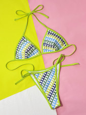 Sexy Print Halter 2pcs Bikinis Set CSYZ-575